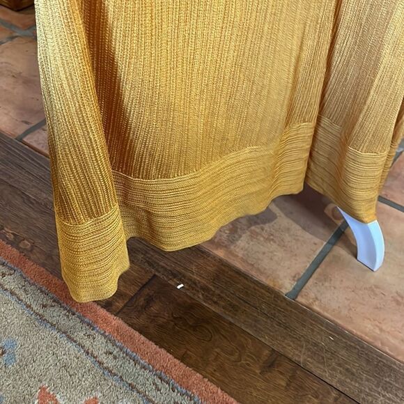 Zara Knit Yellow-Orange Knotted Shoulder Strap Maxi Dress, S! - Picture 4 of 9